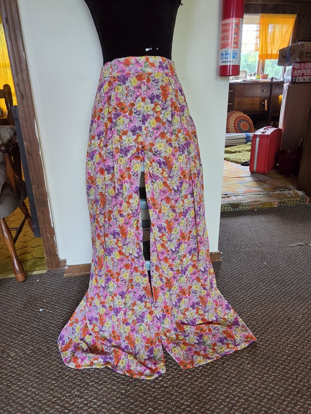 Zara Floral Wide Leg Palazzo Pants | High Waisted Flowy Festival Trousers
